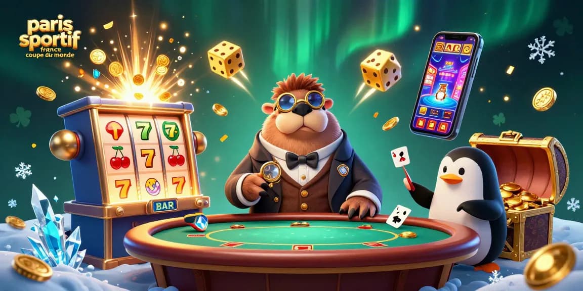 Paris sportif France Coupe du Monde: mise en scène de jeu avec une ambiance de casino sous-marin.