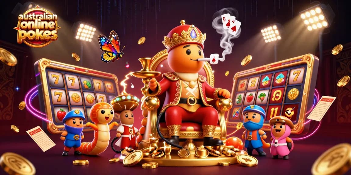 Engage with australian online pokies featuring vibrant slot reels with a whimsical caterpillar hookah-master.