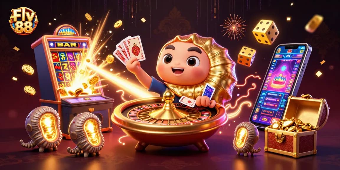 Fly 88 captures exhilarating thrills of casino gaming with vibrant card games and golden jackpots.