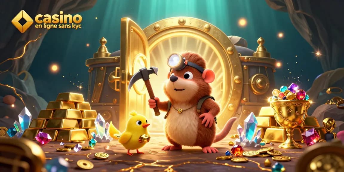 Le casino en ligne sans KYC offre des expériences immersives avec un mole chercheur de trésors et des joyaux scintillants.