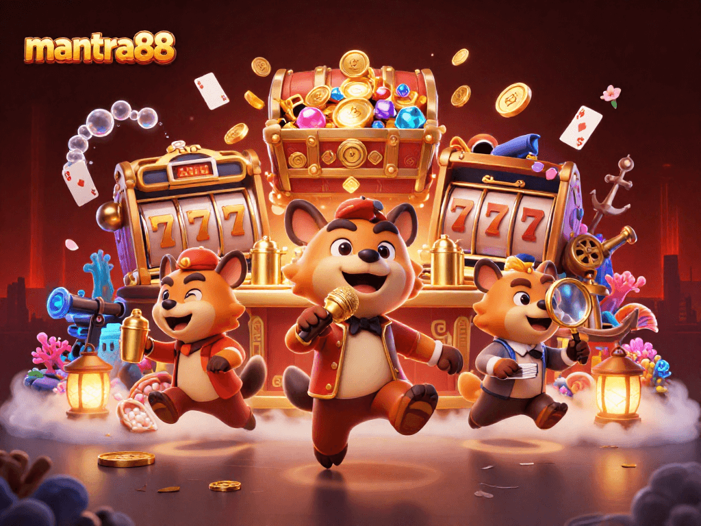 mantra88 casino hyenas animated scene featuring jackpot excitement and vibrant energy