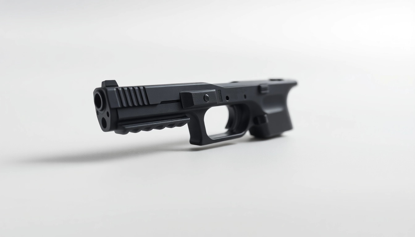 View a glock 17 slide oem showcasing its sleek design and precision craftsmanship.