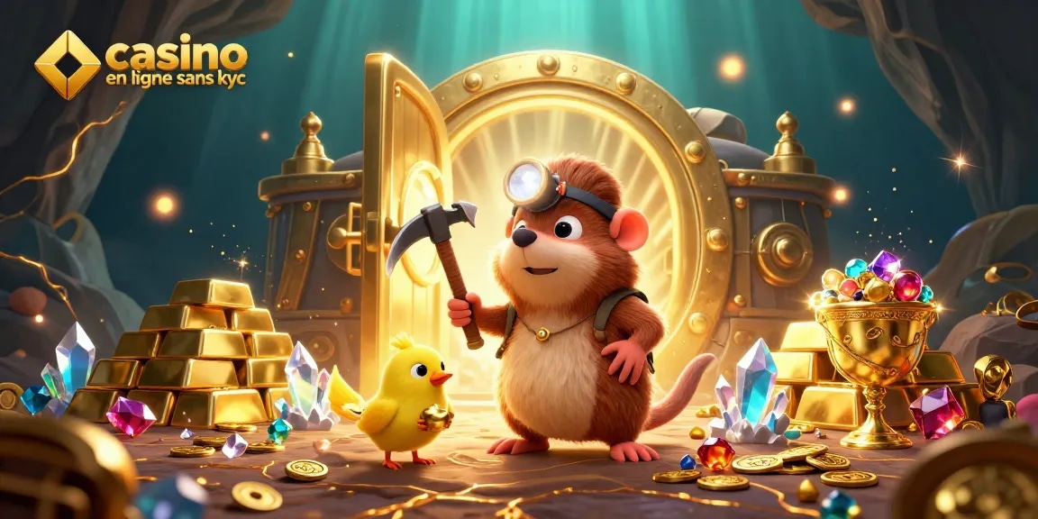 Le casino en ligne sans KYC offre des expériences immersives avec un mole chercheur de trésors et des joyaux scintillants.