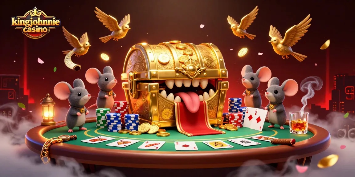 Experience gaming excitement at kingjohnnie casino with thrilling poker action and vivid 3D illustration.