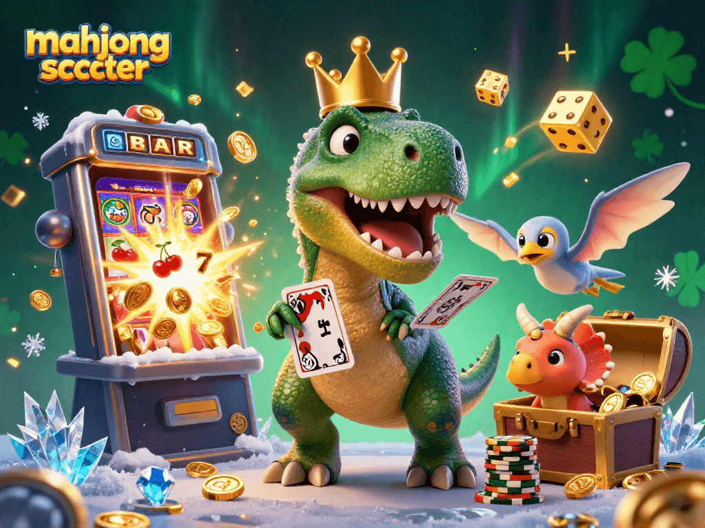 Experience the excitement of mahjong scatter as vibrant characters and casino elements burst with action.