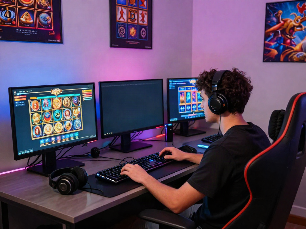 Engaging gaming experience showcasing ทดลองสล็อต with vibrant graphics and modern setup