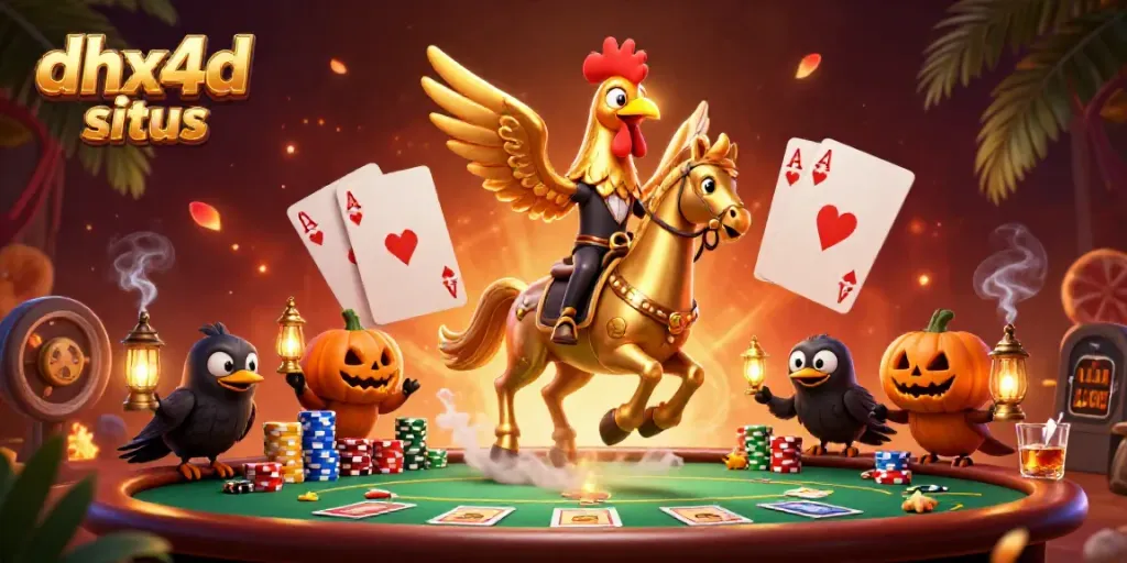 Momen meriah kemenangan di dhx4d situs dengan kuda spectral dan simbol judi memukau.