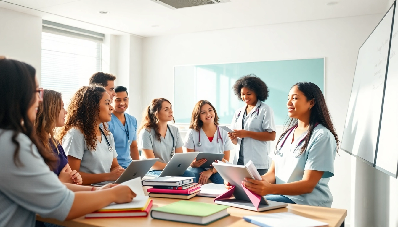 Students participating in an in person Nclex review in Houston, engaging with a real-time instructor.