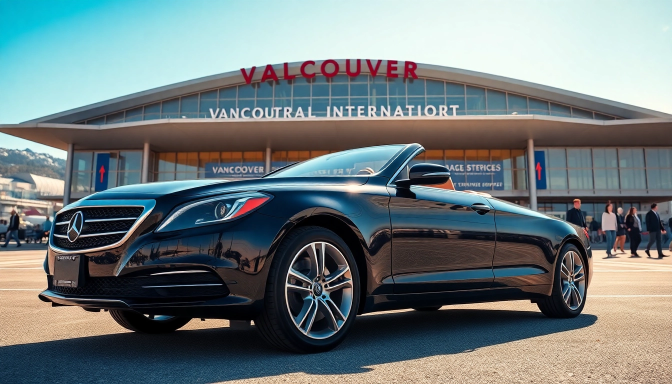 Experience premium vancouver airport car service with a luxury vehicle waiting at YVR airport.