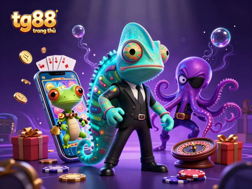 Win big at tg88 trang chủ with thrilling 3D casino action featuring animated characters and vibrant game elements.