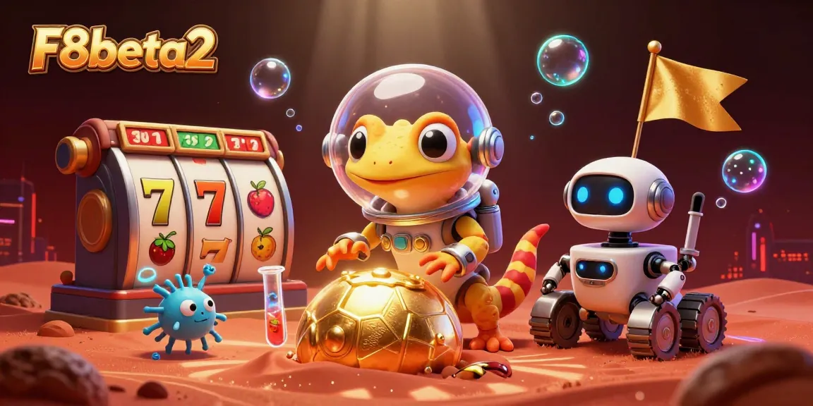 Experience thrilling wins with F8beta2's Martian casino, showcasing a vibrant, cosmic atmosphere.