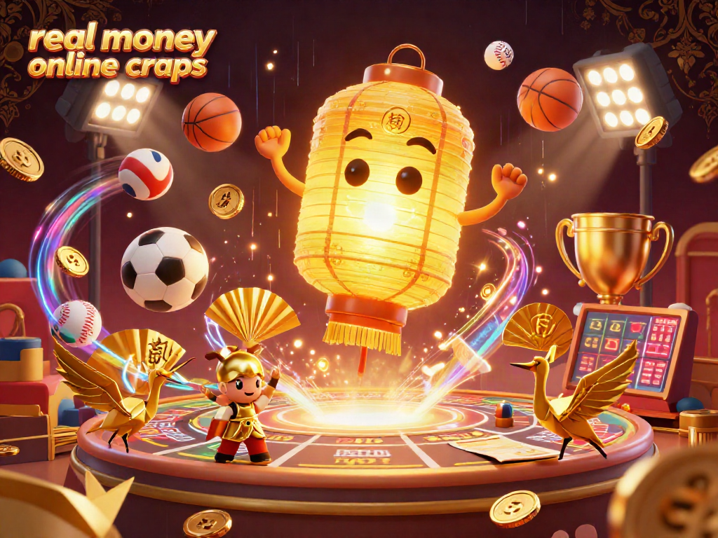 Experience the thrill of real money online craps with an energetic casino scene showcasing dynamic betting elements.