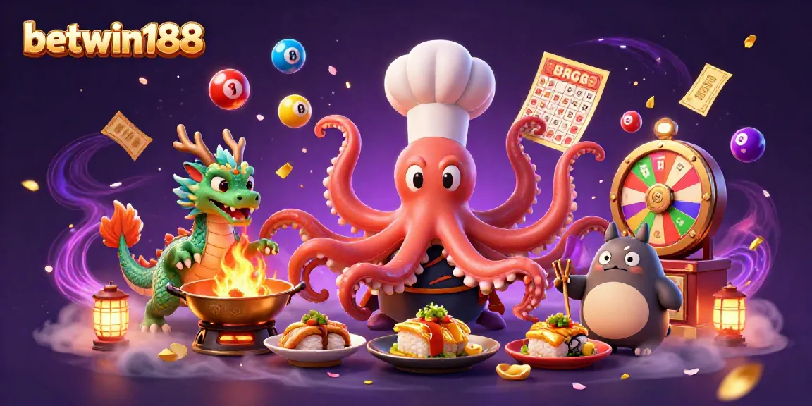 Menyambut pengalaman bermain di BETWIN188 dengan unsur visual berwarna-warni yang menghidupkan tema judi.