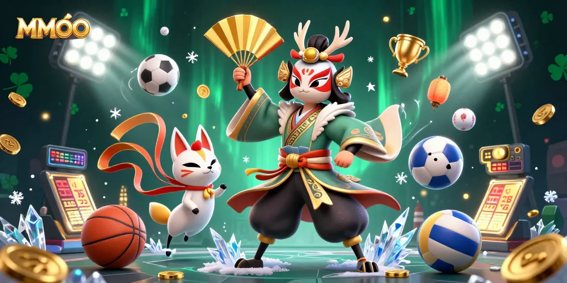 Experience the thrill of betting with MMOO in this vibrant 3D casino scene.