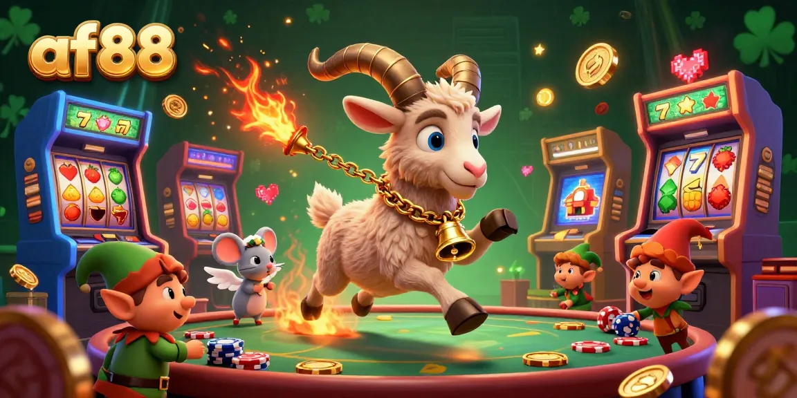 Engage in thrilling gameplay with af88 at an exciting holiday-horror casino with vibrant slots and energetic characters.