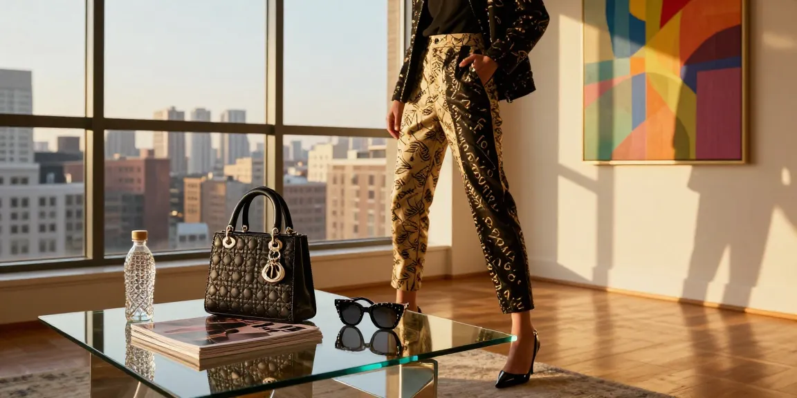Outfit stylish luxury111 di lof urban dengan pemandangan kota, menunjukkan kesan modern dan elegan.