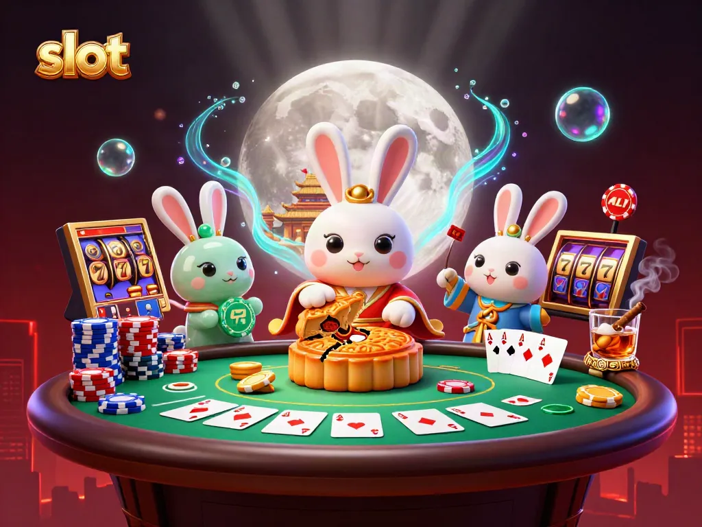 slot beruntun pembayaran besar ditemani kelinci bulan beraksi di permukaan bulan.